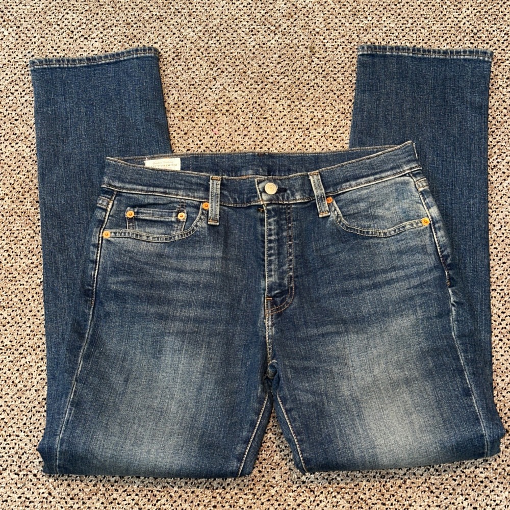 Levis Premium 511 Slim Fit Mens Jeans Blue Waterless W33 L32 Medium Wash Denim